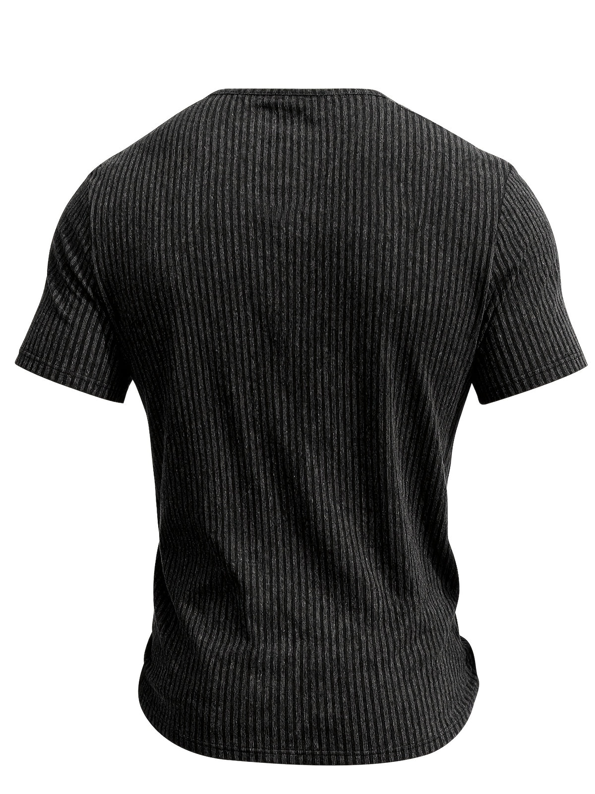 Pearson OBM Men's High-Quality Clothing - Men's Heavy-Duty Henley Shirt - Single-Button Collar & Chest Placket, Casual Button-Front Blouse, Thick, Soft, and Comfortable Fabric, Machine Washable Solid Color Sweater - Versatile for Smart-Casual - Black