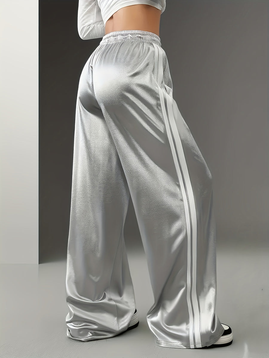 (ZJ0910008) Women's Fashion Casual Long Pants - Grey