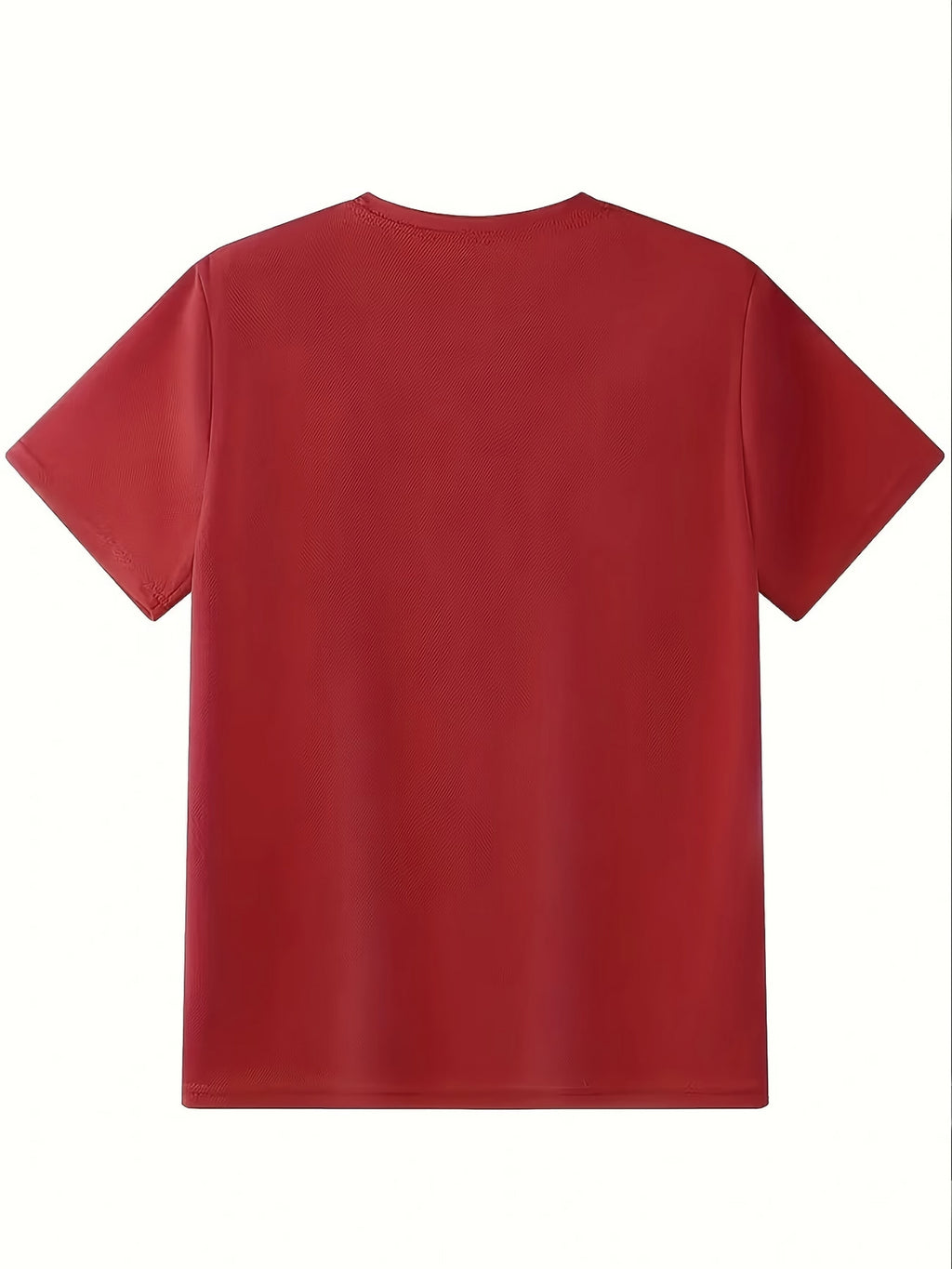 Men's Fashion Round Neck Trendy Street Style Graphic T-Shirt - Graphic Print - Adult Men's Holiday Gift - Suitable as a Gift for Adult Men - Casual Wear - Stylish and Comfortable Fabric - Red