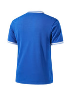 Summer Men'S Athletic Fitness Color-Block Round Neck Short Sleeve Top - Sky Blue