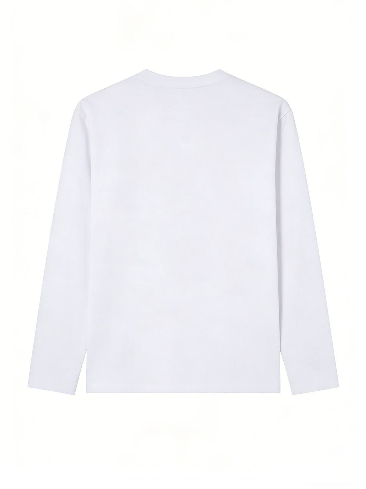 Women'S Fashion Casual Round Neck Long Sleeve T-Shirt, 100% with Lettered Stripe Pattern, Stylish Easy Comfortable Loose Fit - White