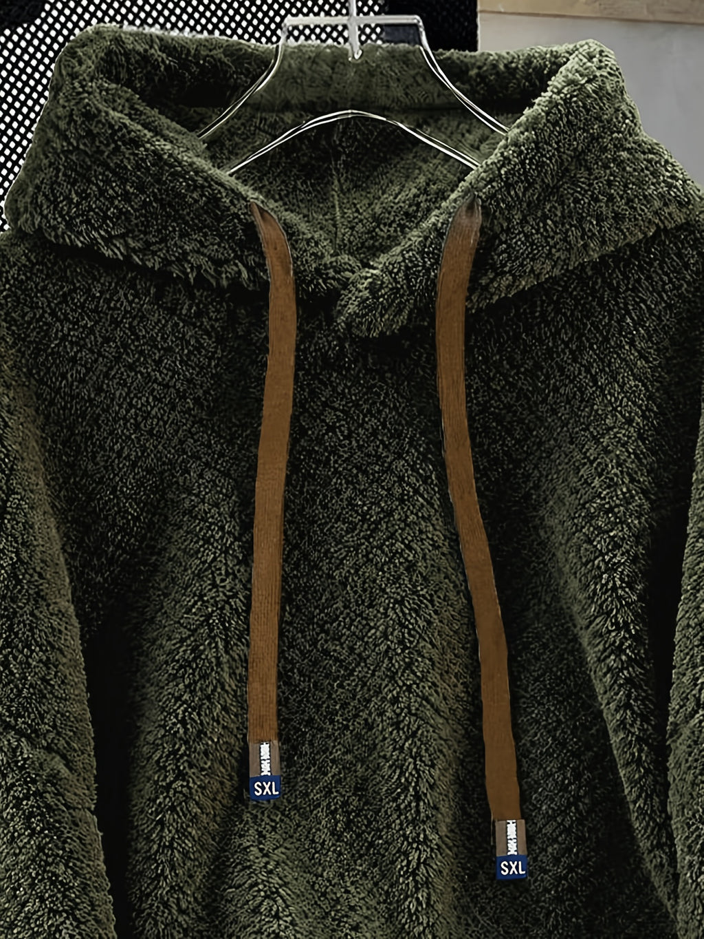 Autumn and Winter New Fleece Hoodie - Olive Green