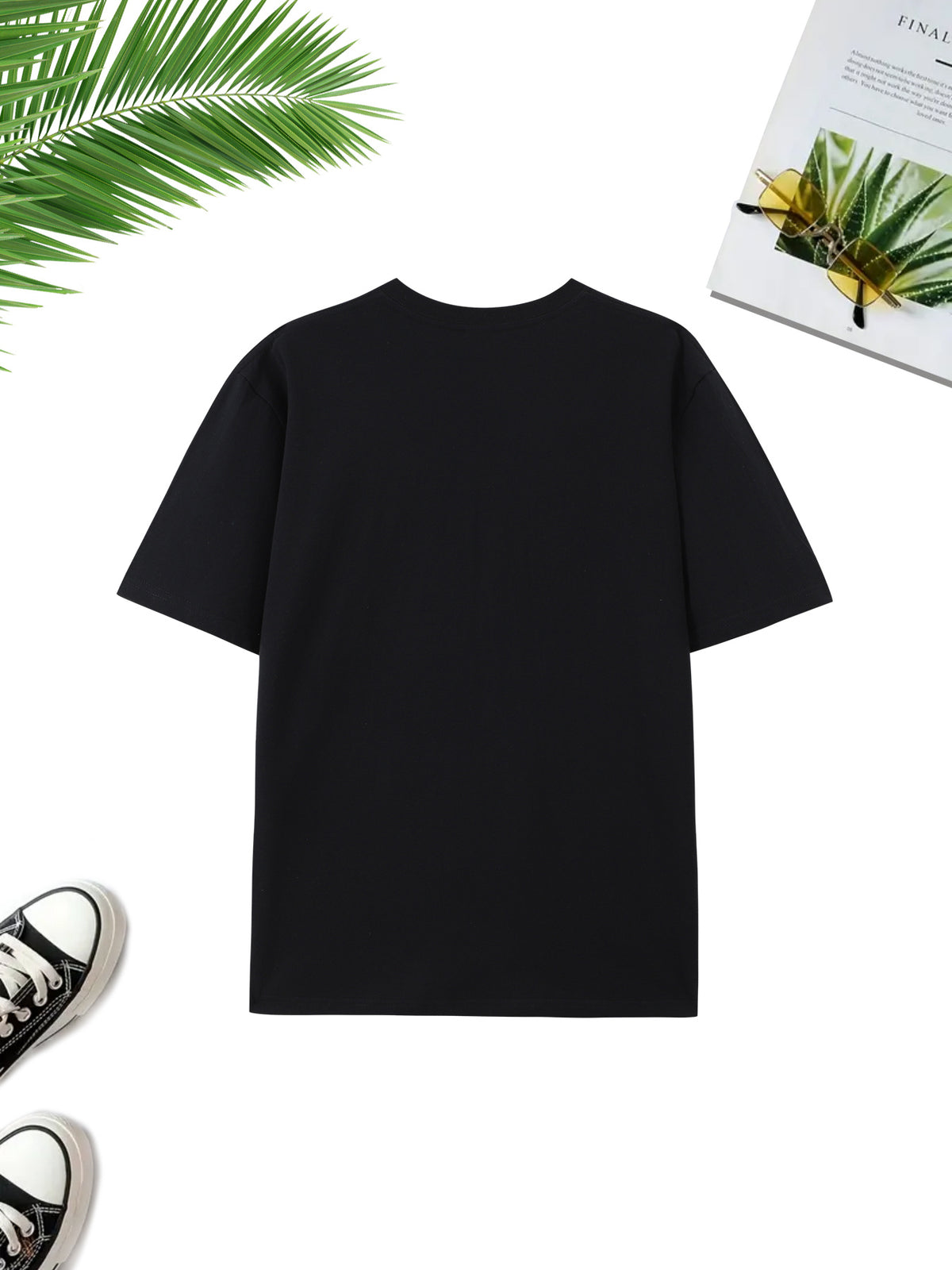 Warner Bros. Officially Licensed Batman Abstract Line Drawing Logo Printed Men's Cotton Short-Sleeved T-Shirt, American Retro Street Style, Soft and Breathable, Suitable for Daily Wear, Streetwear, Fitness, and Outdoor Use - Black