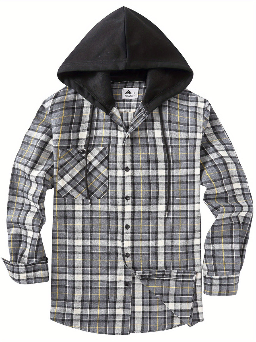 Men's Hooded Sweatshirt - Grid 3