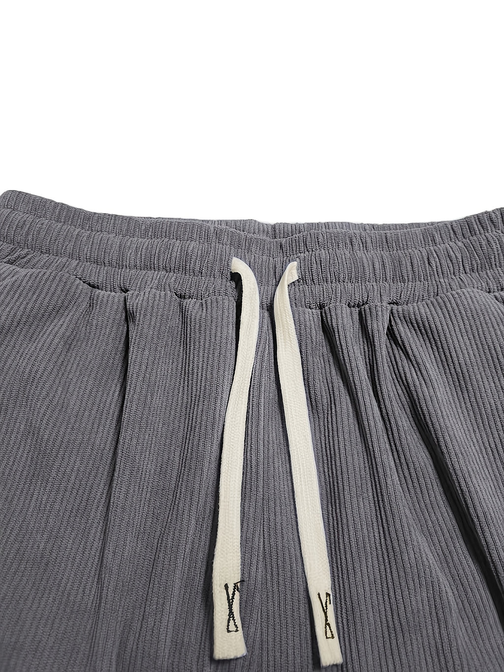 Women'S Corduroy Straight-Leg Pants for Autumn And Winter - Featuring a Drawstring Elastic Waistband, Back Pocket Design, Stylish And Comfortable for Everyday Wear - Grey