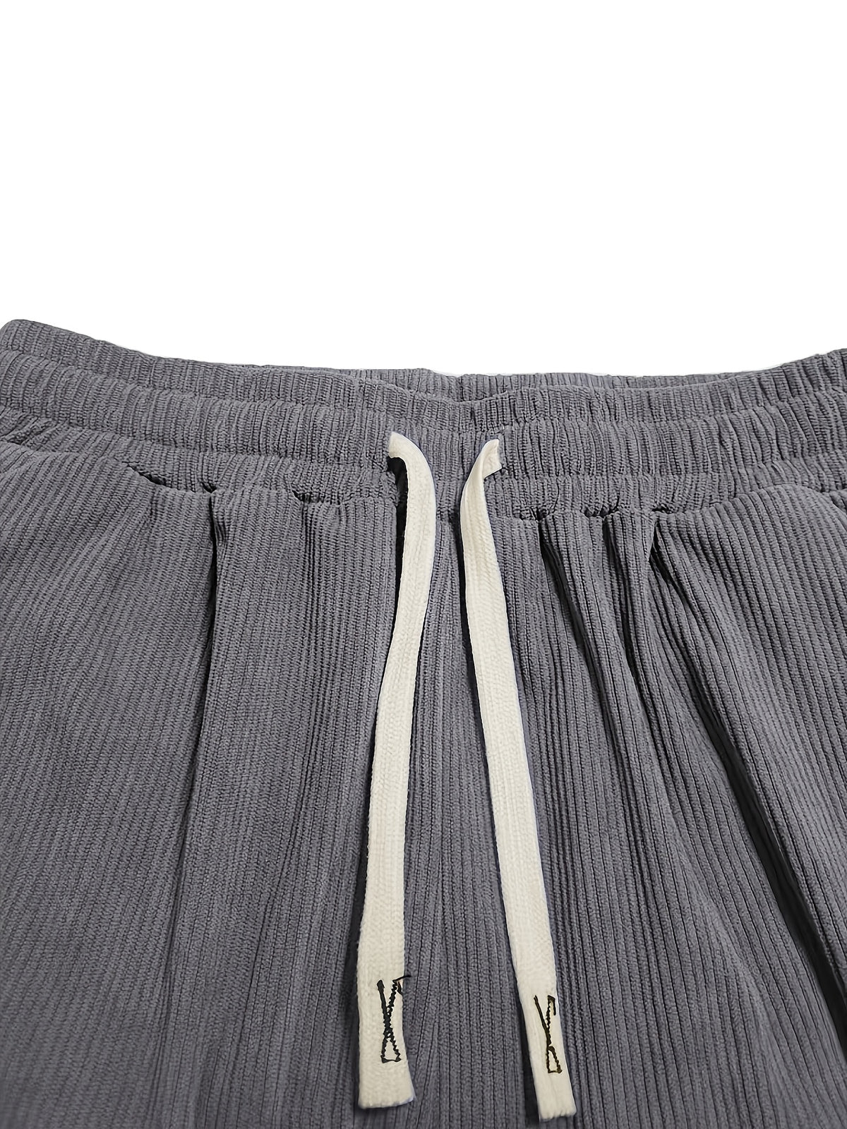 Women'S Corduroy Straight-Leg Pants for Autumn And Winter - Featuring a Drawstring Elastic Waistband, Back Pocket Design, Stylish And Comfortable for Everyday Wear - Grey