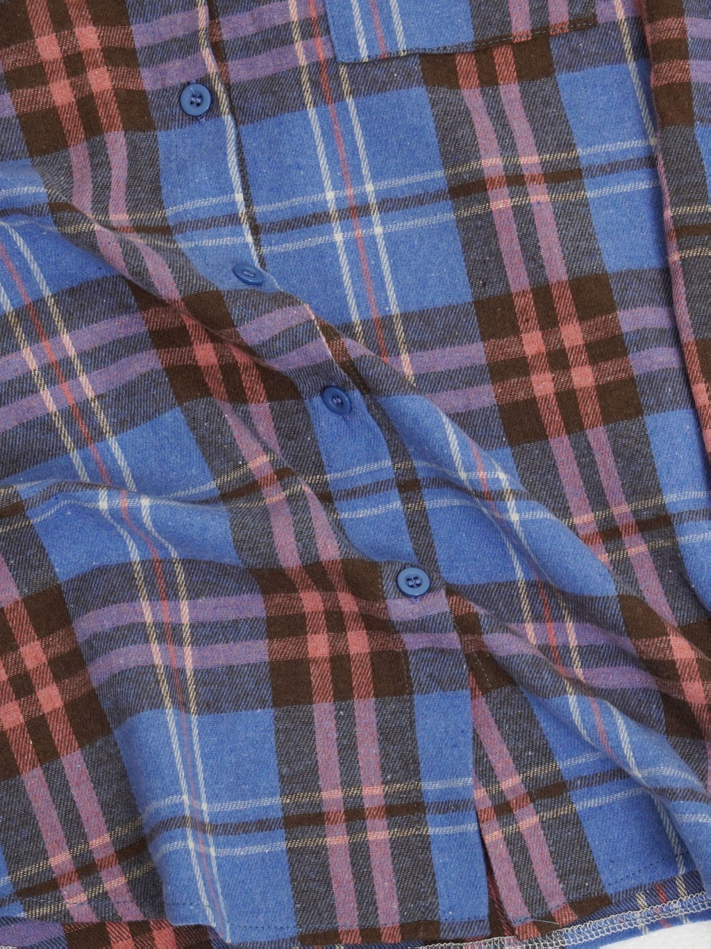 New Women'S Plaid Pattern Button-Pocket Casual Long Sleeve Shirt - Classic Versatile Casual Comfortable All-Season Elegant Shirt - Vibrant Blue