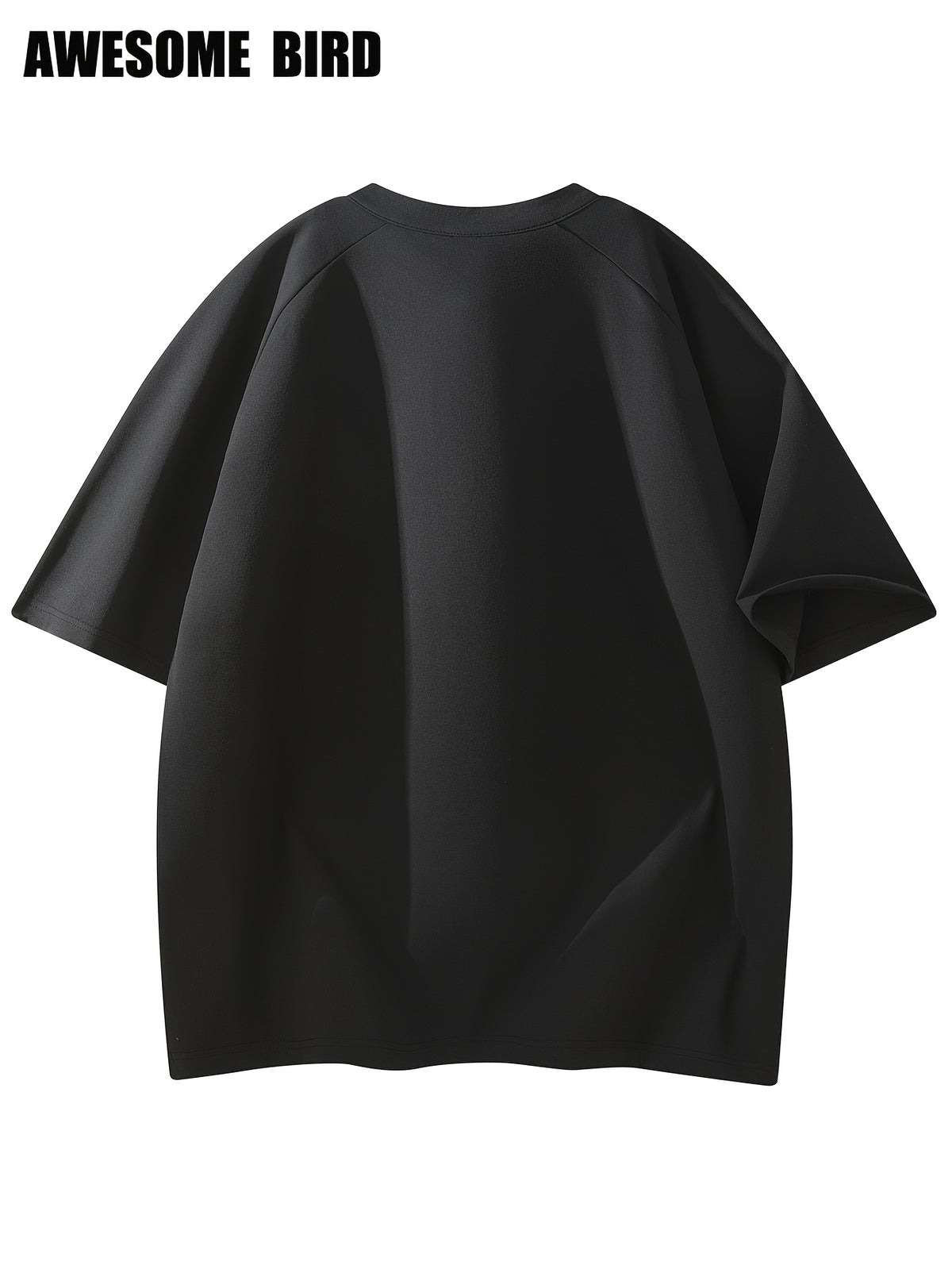 American Summer Couple Lightweight Quick-Drying Color-Blocking Half-Zip Raglan Sleeve Sports Short-Sleeved T-Shirt Men'S Training - Black