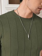 Men's Solid Rib-knit Top - fern green