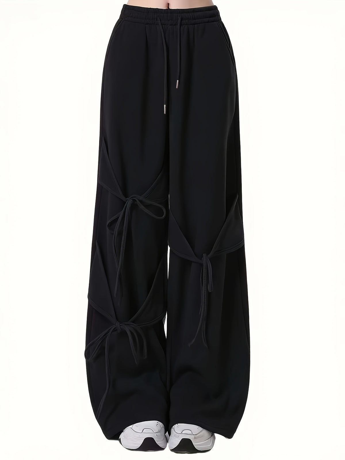 Women's Fashion Casual Long Pants - Black