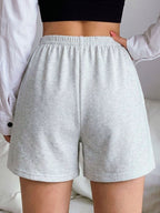 [Solid Color DK] Spring/Summer Solid Color Women'S Shorts Women'S Pants Pure Casual High Waist Pants Women'S Clothing - Grey