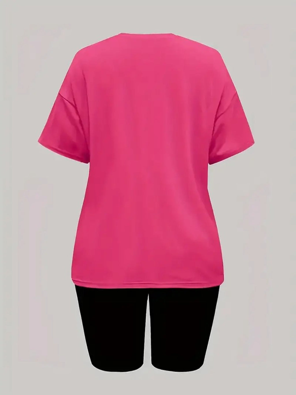 Women'S Disney-Themed T-Shirt Set Featuring a Casual Round Neck And Short Sleeves with a Winnie The Pooh Print, Perfect for Everyday Wear Or As a Gift. Ideal for Daily Outfits, Trendy Casual Wear - Rose Red