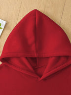 Women'S Casual Hooded Sweatshirt | Fashionable Moon and Stars Print, Comfortable, Machine Washable, Perfect for Autumn/Winter - Red