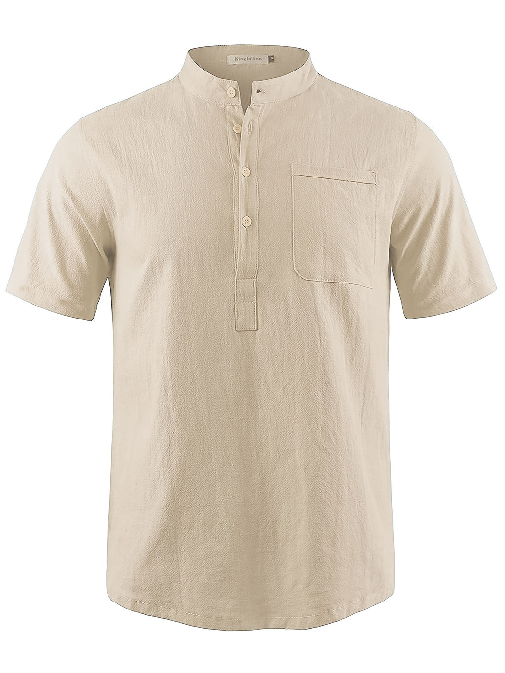 Men's Casual Shirt, Summer Short Sleeve, Lightweight and Breathable, Simple and Stylish, Versatile Casual Shirt - Khaki