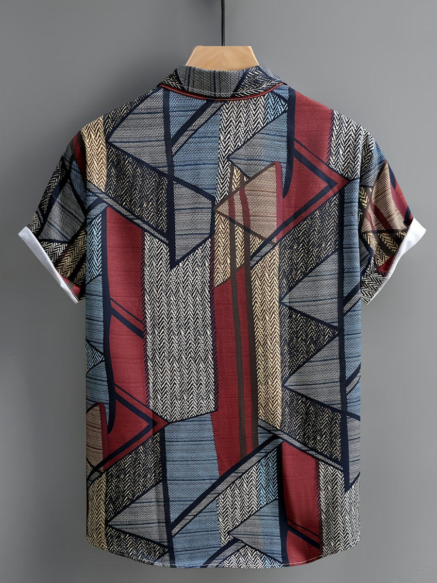 Men's Tropical Print Shirt - Multicolor
