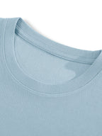 Versatile Summer Casual Small Waffle Grid Cool Short-Sleeved T-Shirt 4pcs Set - Light Blue+Army Green+Medium Gray+Black