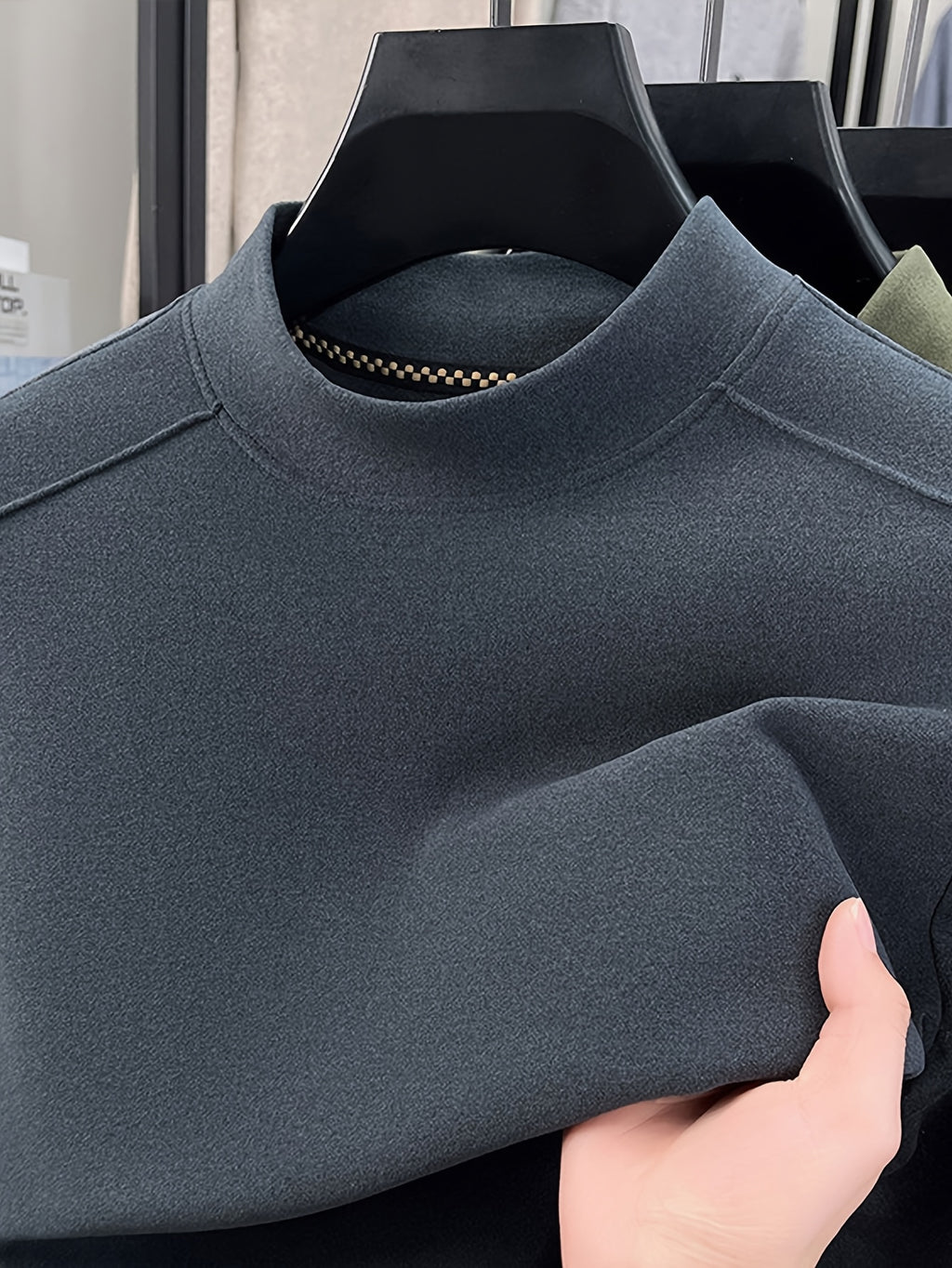 Men's Half-turtleneck Base Layer, Suitable for Wearing Alone in Early Autumn or as a Warm Inner Layer in Late Winter, Adaptable for Both Business and Casual Styles. -SINBOS - Dark Gray