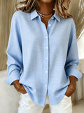 Elegant Special Edition Women'S Printed Shirt - Long Sleeve Button-Up, Classic Collar, Suitable for Office, Commute, Or Formal Events, Office Wear, Exquisite Casual - Mixed colors