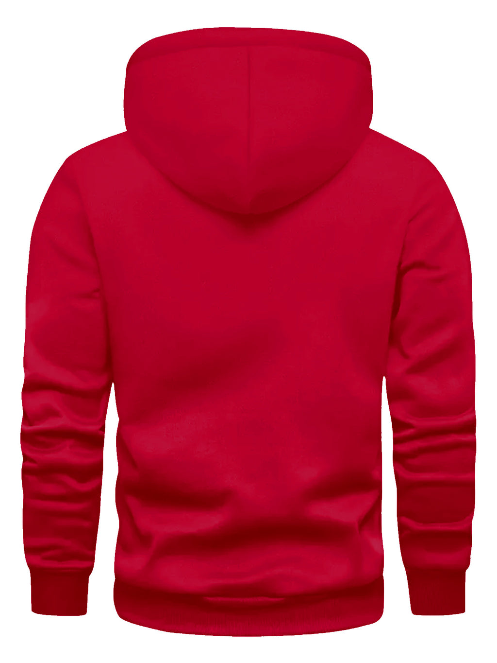 New Arrival: Men'S Hooded Sweatshirt with Geometric Print And Wrinkle-Resistant Fabric - Perfect for Casual Outings And Active Days! - Red