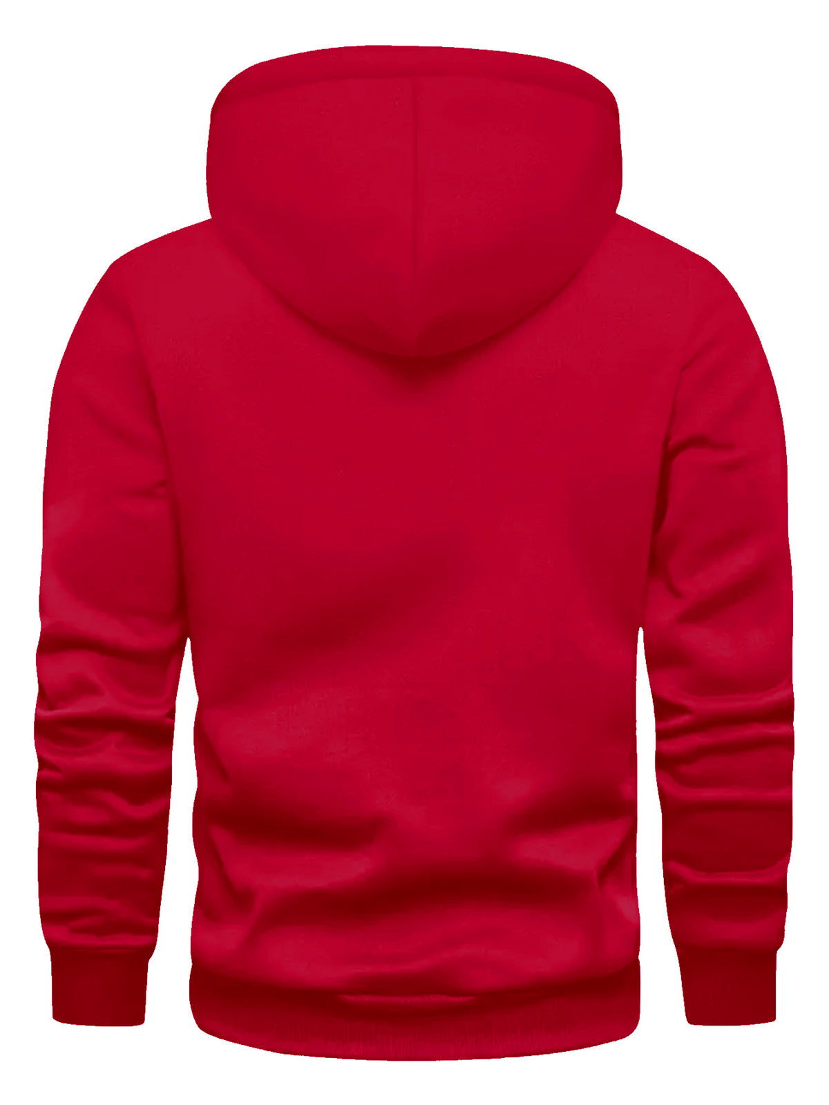 New Arrival: Men'S Hooded Sweatshirt with Geometric Print And Wrinkle-Resistant Fabric - Perfect for Casual Outings And Active Days! - Red