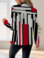 Women's Autumn Campus Fashion,  Outdoor Travel Attire, Tops with Unique Patterns, Elegant Printed Autumn Coats, and Exquisite Blazers. - Mixed colors