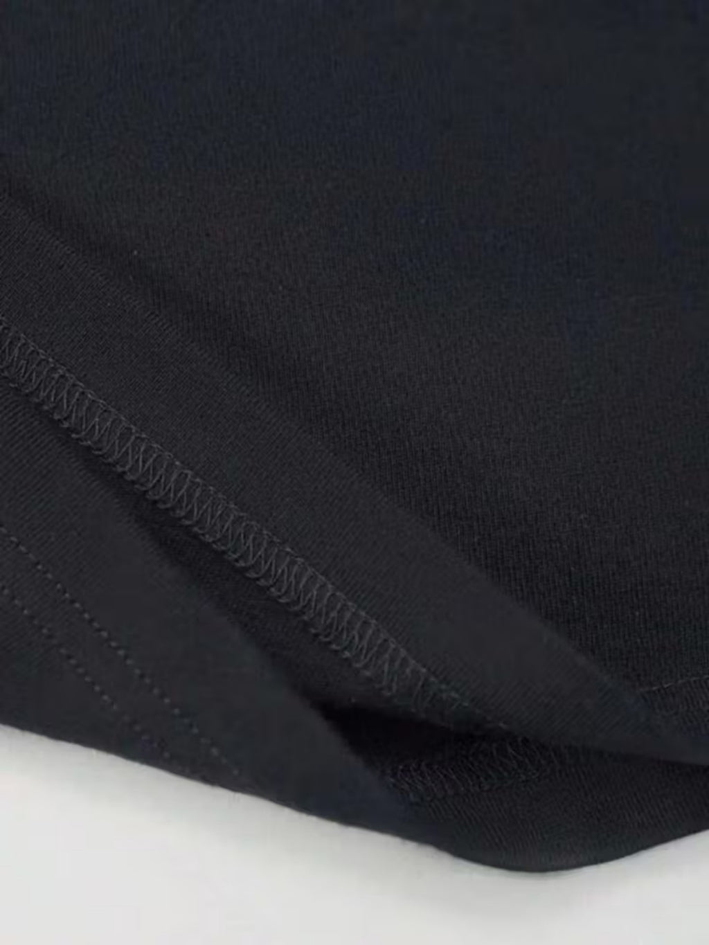 Heavyweight Trendy Brand Print Short Sleeve T-Shirt Men'S Summer New Size Large Versatile Casual Top - Black