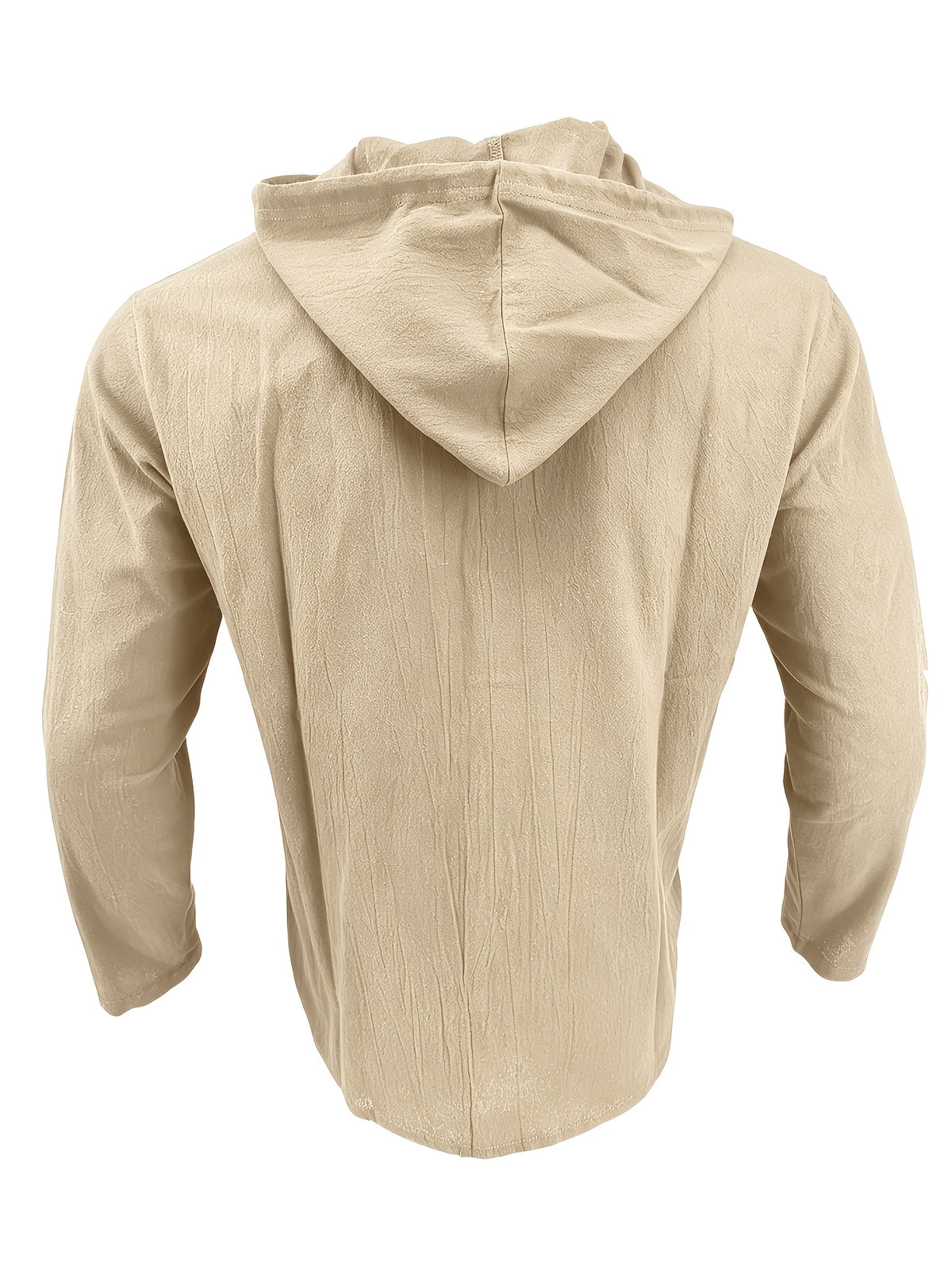 Zhiyu OBM 2pcs Men's Fashion Casual Beach Style Hooded Long Sleeve Open Front Cardigan | High-End Skin-Friendly Soft Shirt | 100% | Essential Golf Beach Polo Outfit | Breathable and Lightweight | for Indoor Gatherings and Outdoor Sports | Wardrobe - Apricot+Black