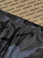Women'S Camouflage Cargo Pants with Large Pockets, Featuring an Elastic Waistband with Drawstring And Tapered Cuffs, Suitable for Everyday Outdoor Leisure - Gray Blue Camouflage