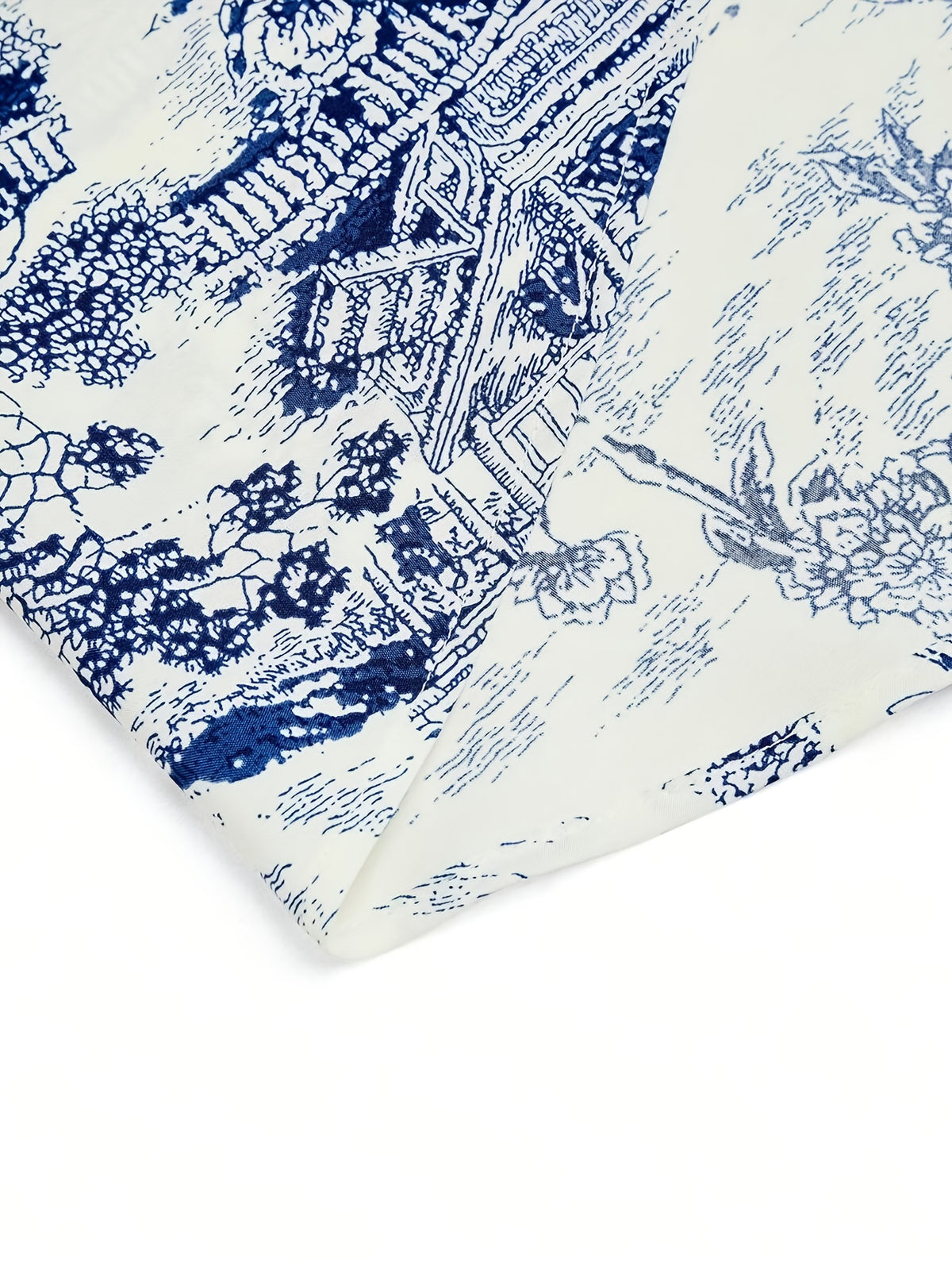 Women's A-Line Printed Skirt, Fashionable and Elegant for Vacation, Work, Parties, and Everyday Life - Blue