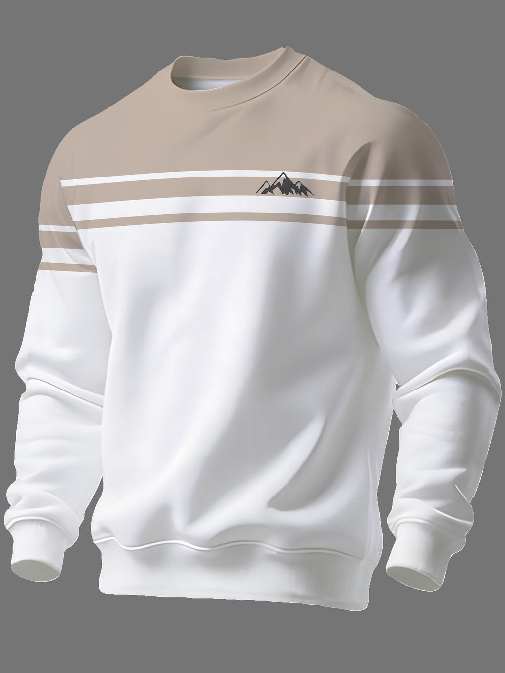 New Fashion Trendy Round Neck Sweatshirt Long Sleeve Autumn Winter Print Round Neck Sweatshirt Men'S Top - Mixed colors