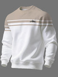New Fashion Trendy Round Neck Sweatshirt Long Sleeve Autumn Winter Print Round Neck Sweatshirt Men'S Top - Mixed colors