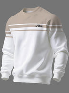New Fashion Trendy Round Neck Sweatshirt Long Sleeve Autumn Winter Print Round Neck Sweatshirt Men'S Top - Mixed colors