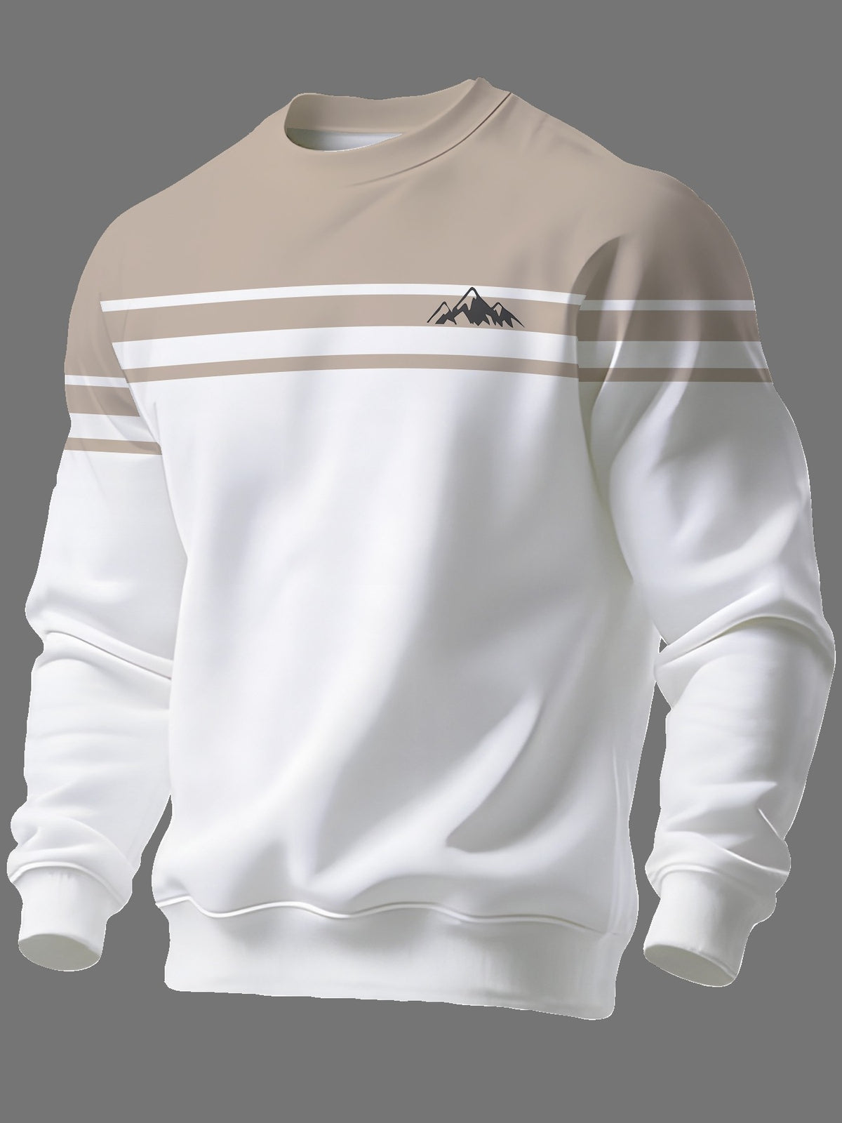 New Fashion Trendy Round Neck Sweatshirt Long Sleeve Autumn Winter Print Round Neck Sweatshirt Men'S Top - Mixed colors