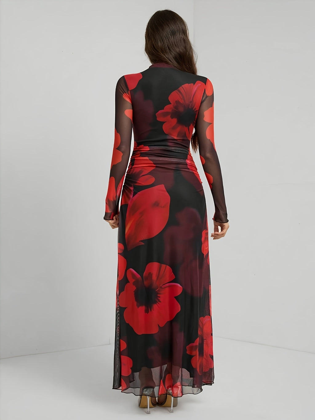 Women'S Fashion Digital Print Dress - Multicolor