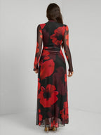 Women'S Fashion Digital Print Dress - Multicolor