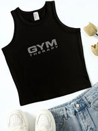 Fashionable Y Style, Relax Printed Women's Top, Versatile Short Vest for Casual Wear at Home or Out - Black