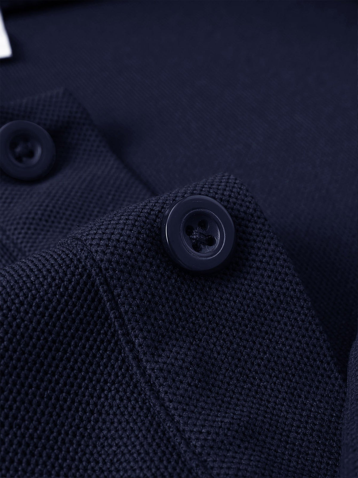 Men'S Breathable Soft Fabric Knit Polo Shirt, Fashionable MILANO Letter Print Business Top, Summer Lapel Long Sleeve Tennis Shirt Suitable for Golf And Business Casual, Gift - Navy Color