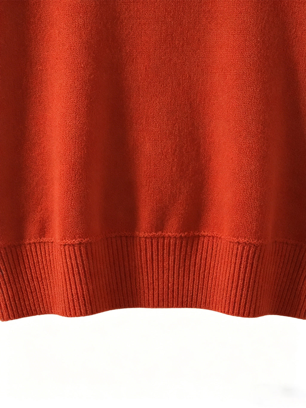 Men'S Round Neck Short Sleeve Knit Sweater English Casual Base Layer Top - Brick Red