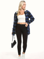 Casual Hooded Plaid Shirt - Mixed Color 2