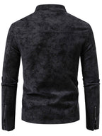 Men's Biker Jacket-Slim Fit Vintage Biker Jacket for Formal and Casual Wear - Black