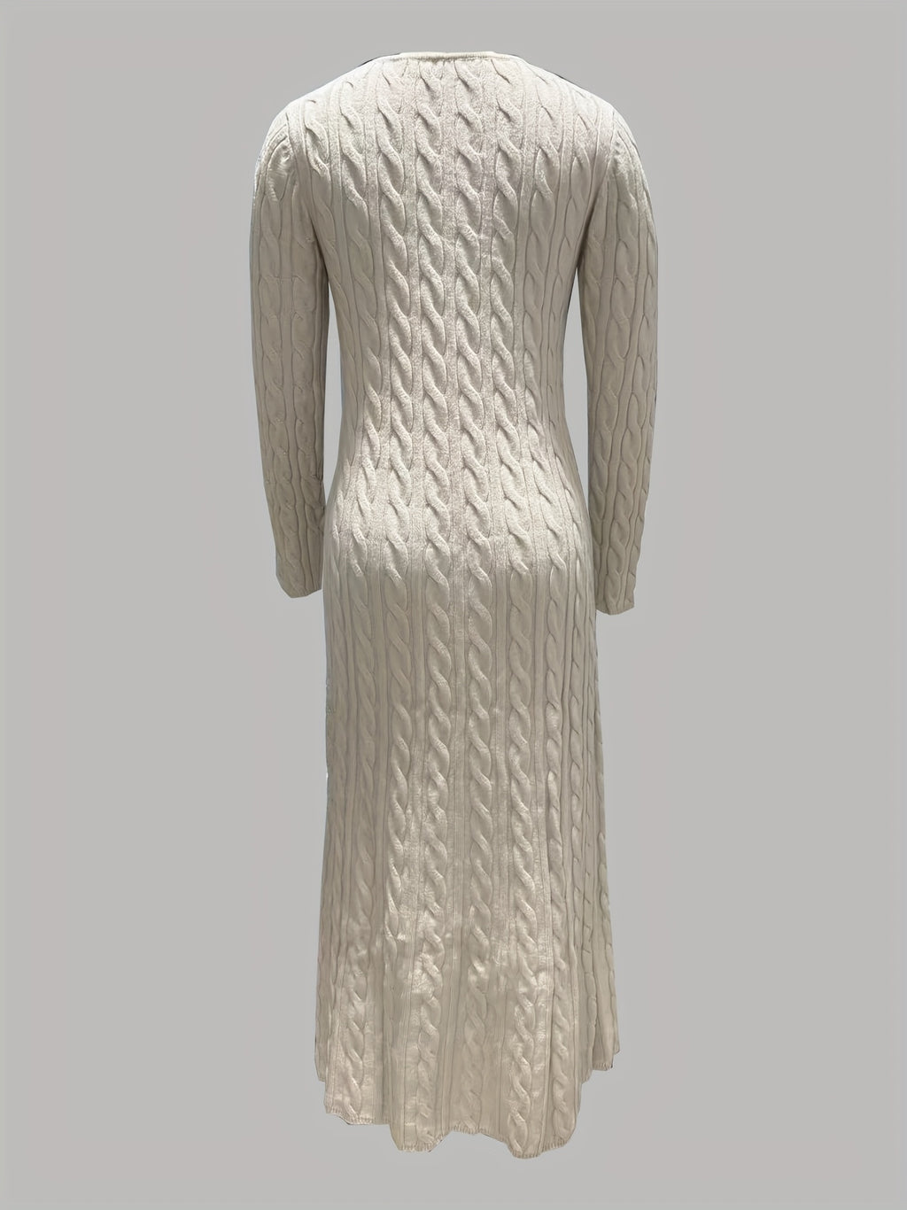 Autumn/Winter Fashionable, Elegant, Casual, and Commuter-Style French-Style Women's Dress, New Fabric Maxi Dress with High-End Color Tones and Textures - Apricot