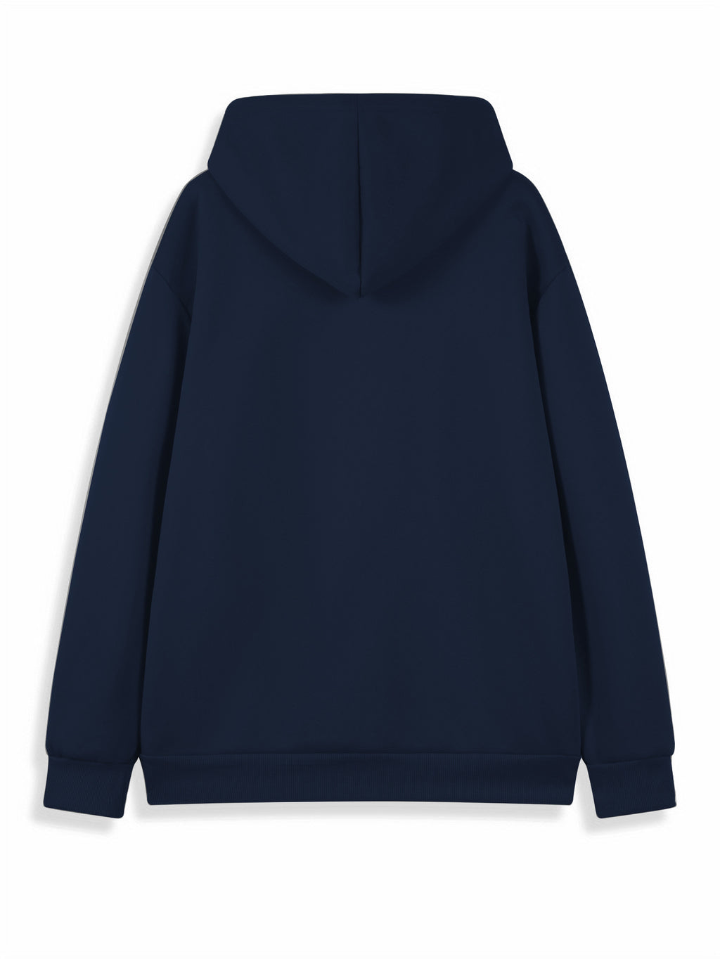 HUGG Embrace Minimalist Vertical Letter Artsy Men'S Hooded Sweatshirt Front And Back Double-Sided Print Pattern Casual Hoodie Daily Wear Comfortable Versatile Suitable for Outdoor Sports Fitness Casual Wear - Navy Color