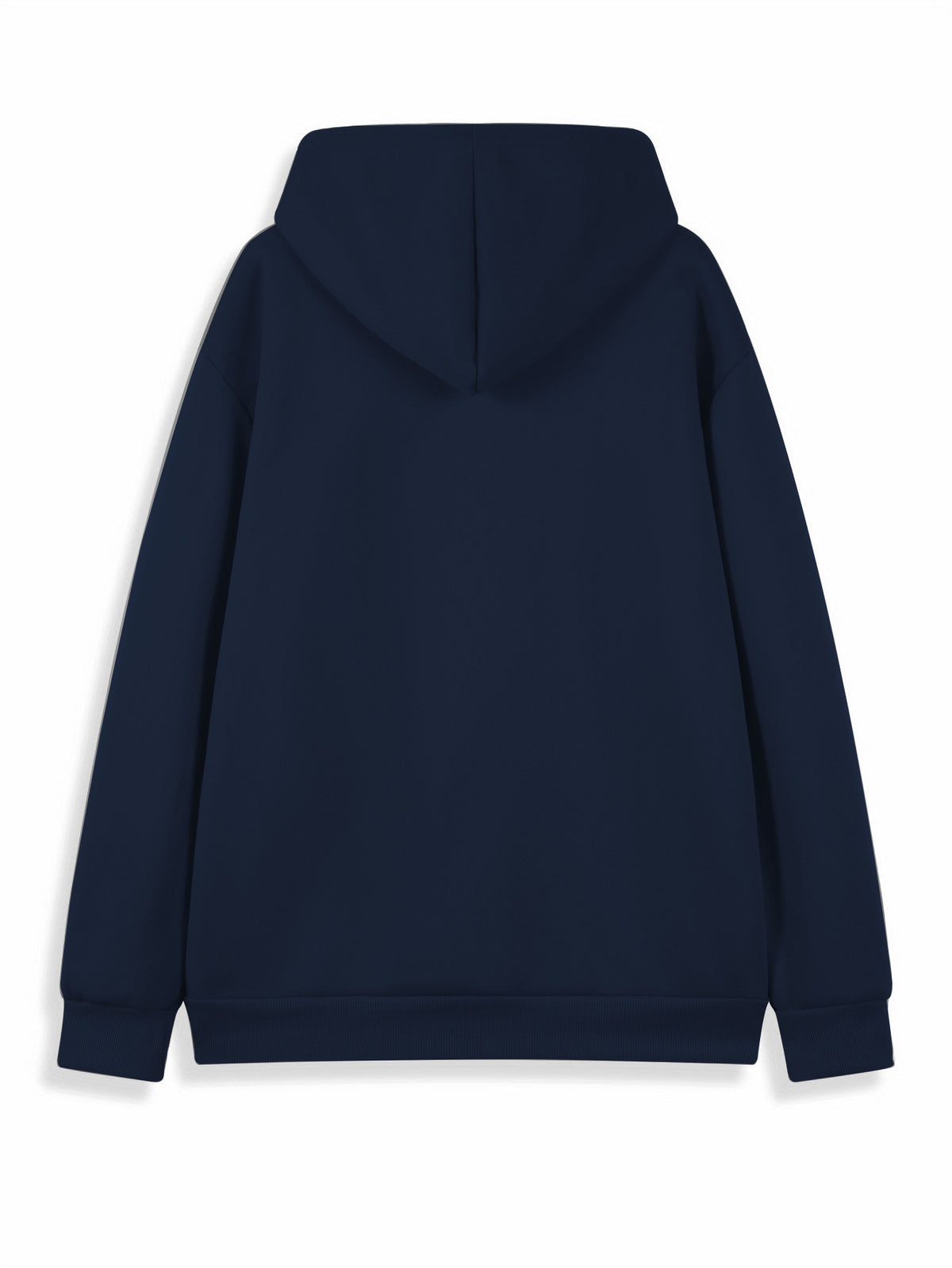 HUGG Embrace Minimalist Vertical Letter Artsy Men'S Hooded Sweatshirt Front And Back Double-Sided Print Pattern Casual Hoodie Daily Wear Comfortable Versatile Suitable for Outdoor Sports Fitness Casual Wear - Navy Color