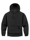 Chunqiu Men's Outdoor Hiking Lightweight Breathable Hooded Jacket - Black