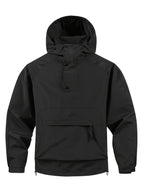 Chunqiu Men's Outdoor Hiking Lightweight Breathable Hooded Jacket - Black