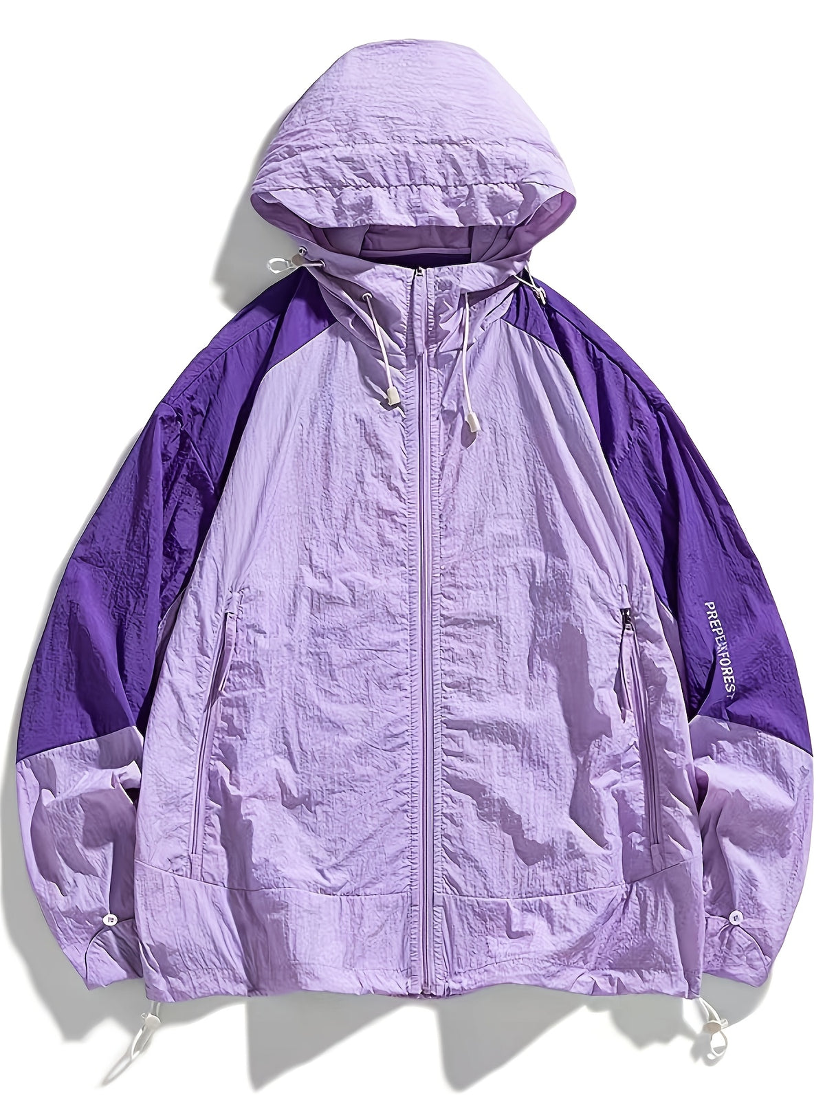 Men'S Hooded Jacket, Summer Lightweight Outdoor Jacket, Breathable Casual Coat, Zippered Pockets, Suitable for Fishing, Running, Hiking And Outdoor Travel, Ideal for Summer Outdoor Activities And Sports - 【Purple】