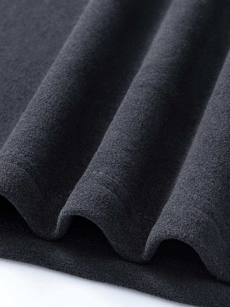 Men's Henley Neck Raglan Sleeve Velvet Long Sleeve Base Layer Shirt, Offers More Layering Than Regular Crew Neck or Half-Zip Collar Styles - SINBOS - Black Gray