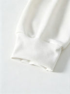 New Men'S Solid Color Autumn Winter Casual Athletic Top Men'S Hooded Zipper Sweatshirt - White