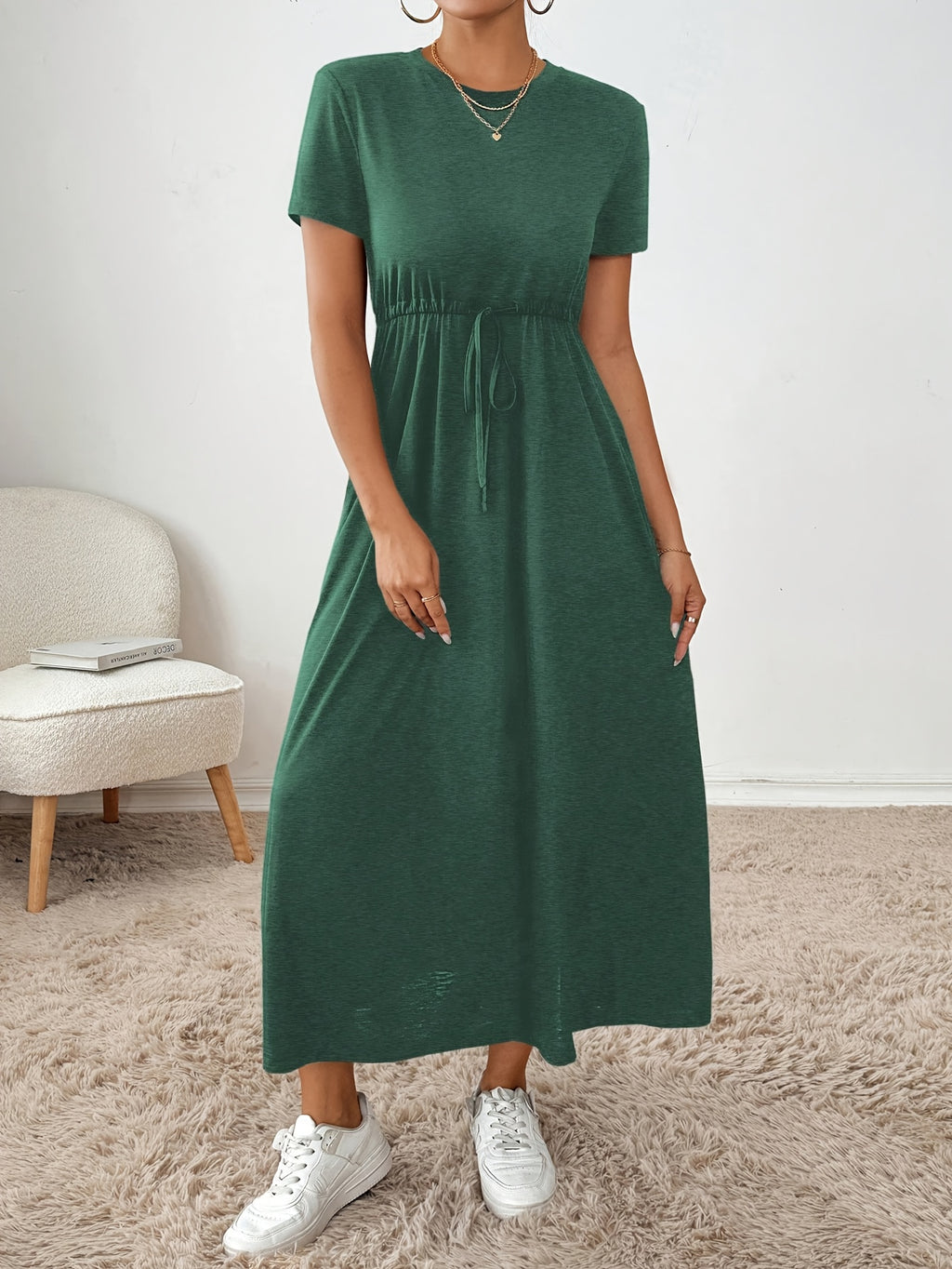 Women's Fashion Dress - Dark Green