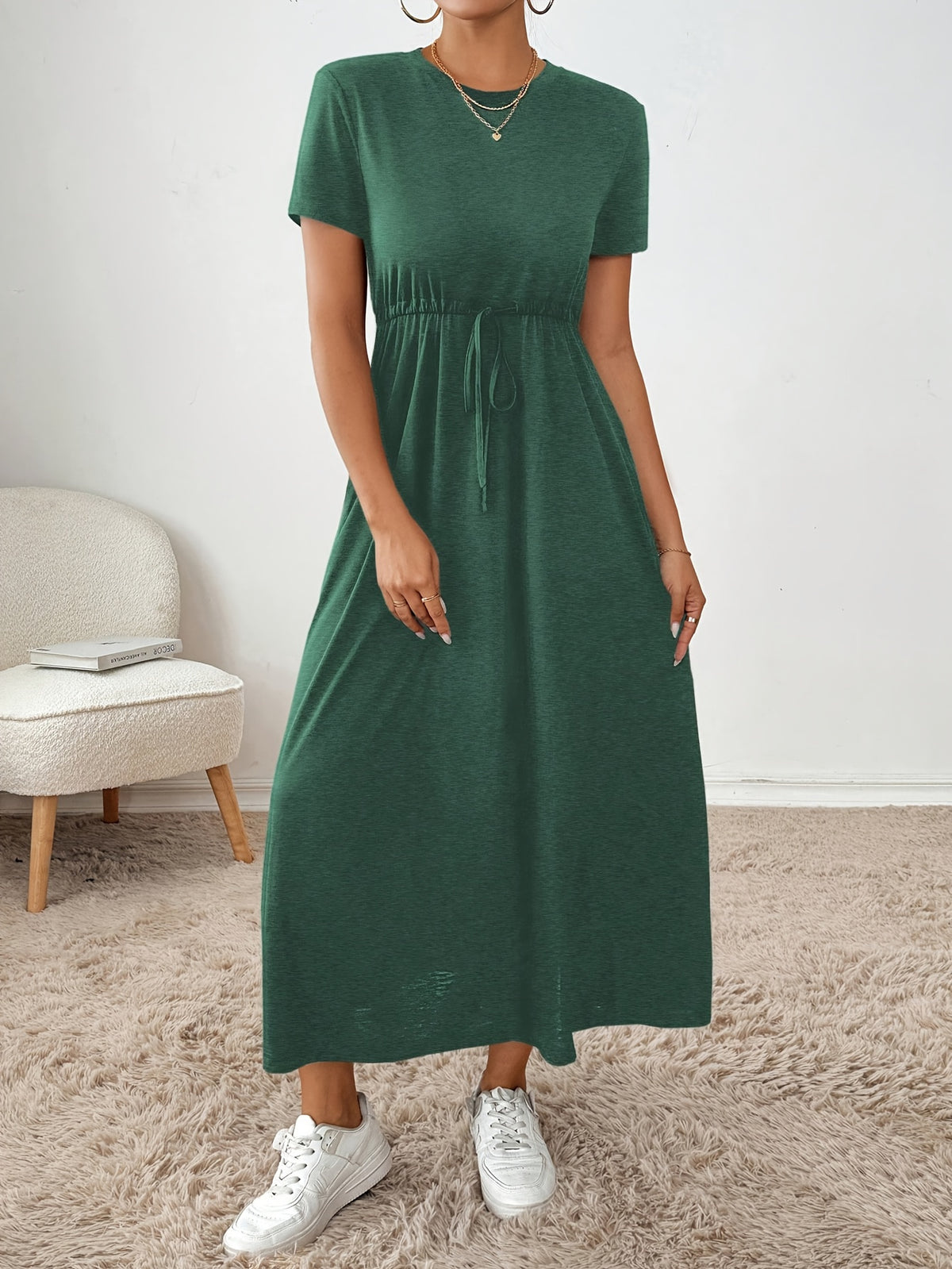 Women's Fashion Dress - Dark Green